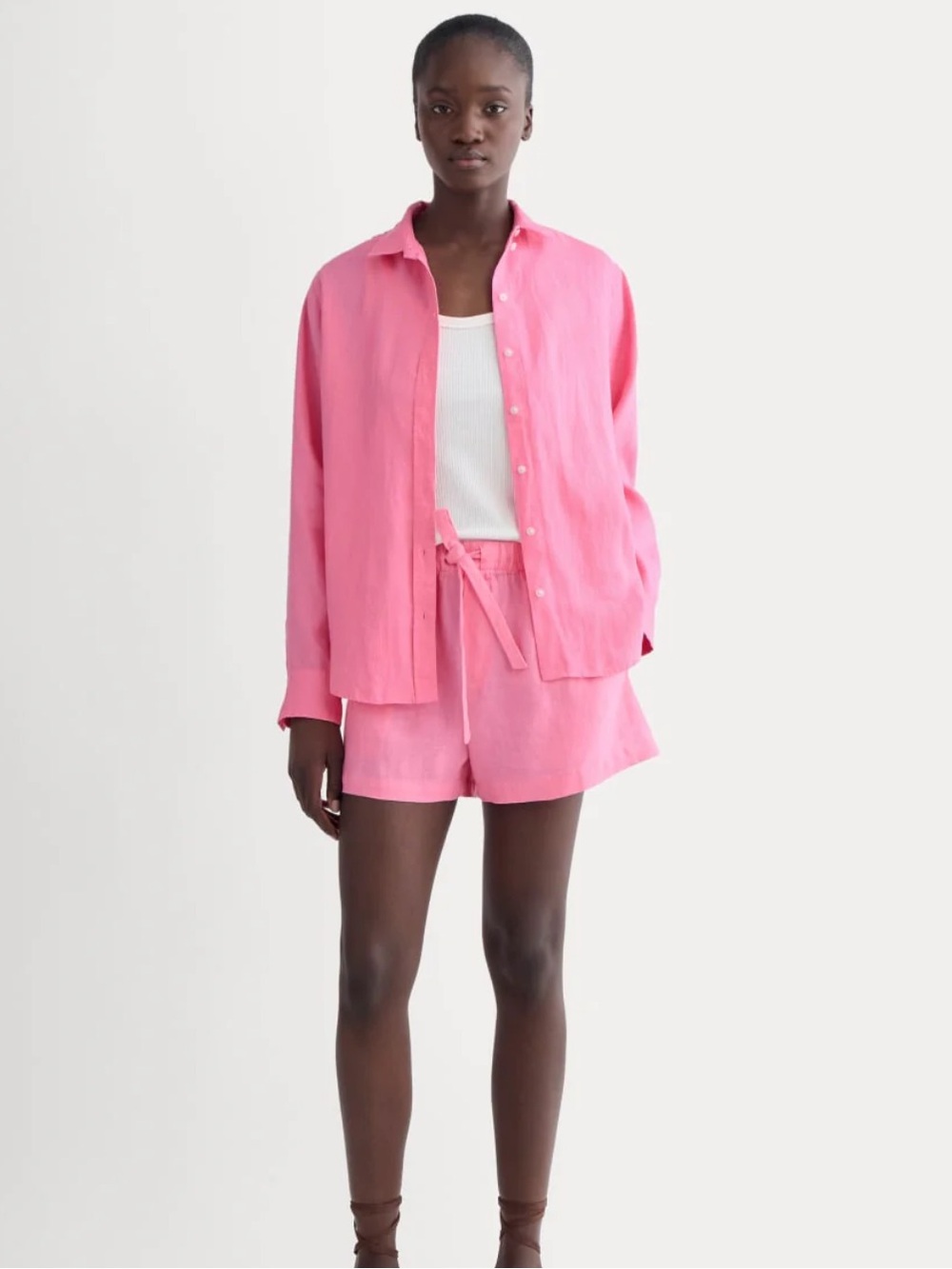 Everlane Pink Linen Set